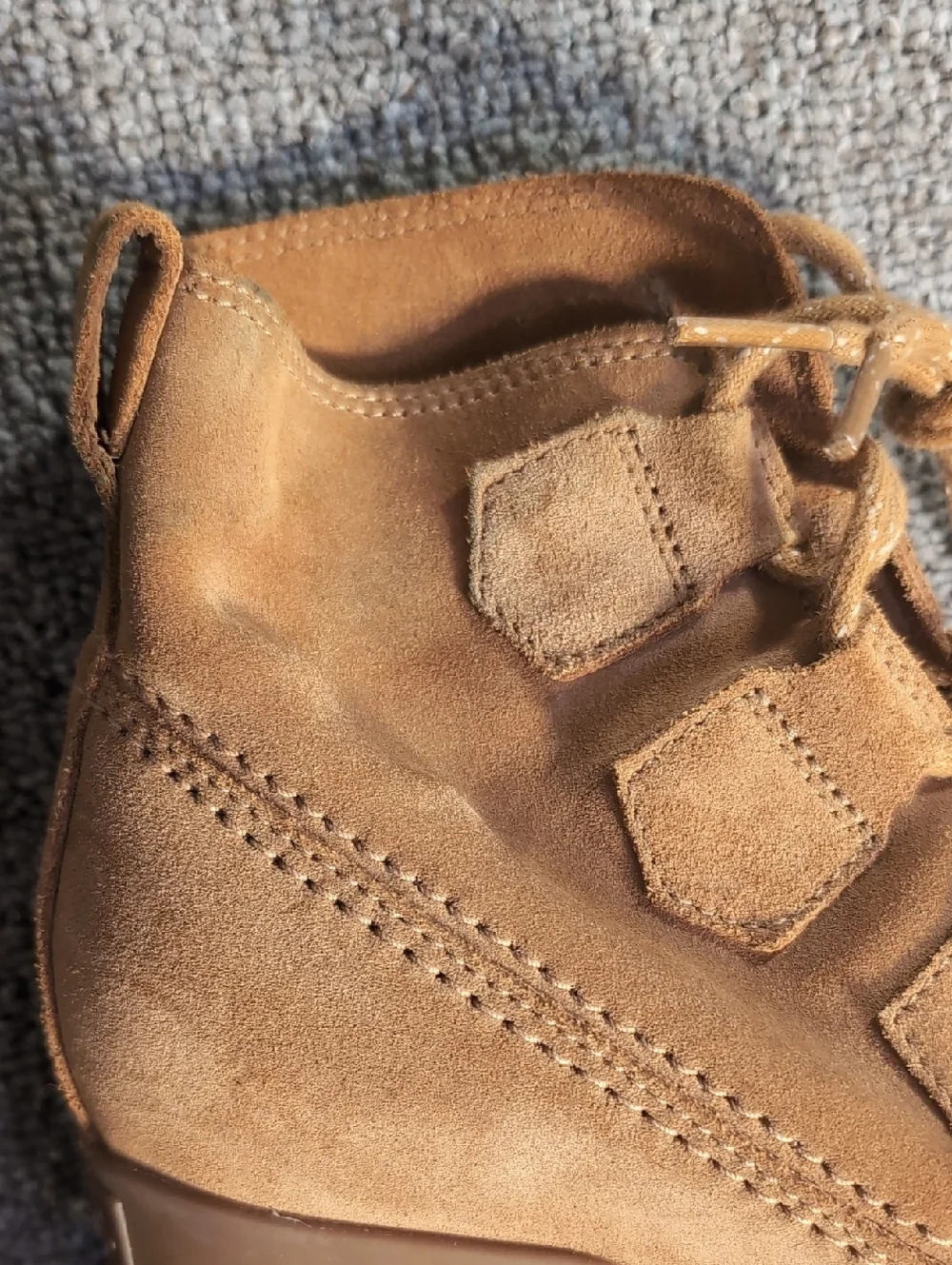 Sorel Evie Wedge Lace Boot size 7.5 Tan Leather Suede